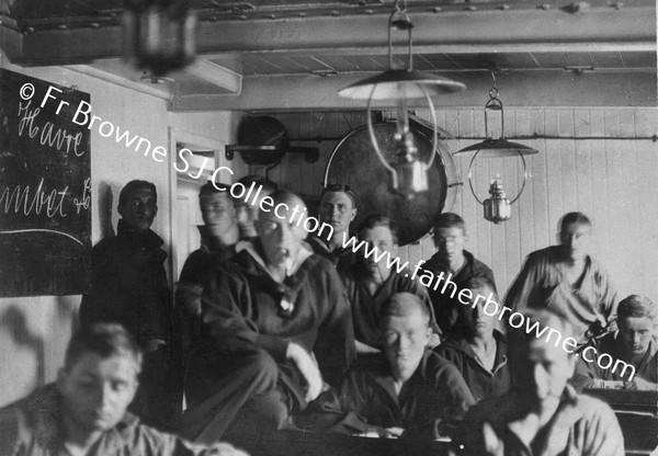 CREWMEN ABOARD THE GERMAN TRAINING SHIP HERTZOGEN CECILIA